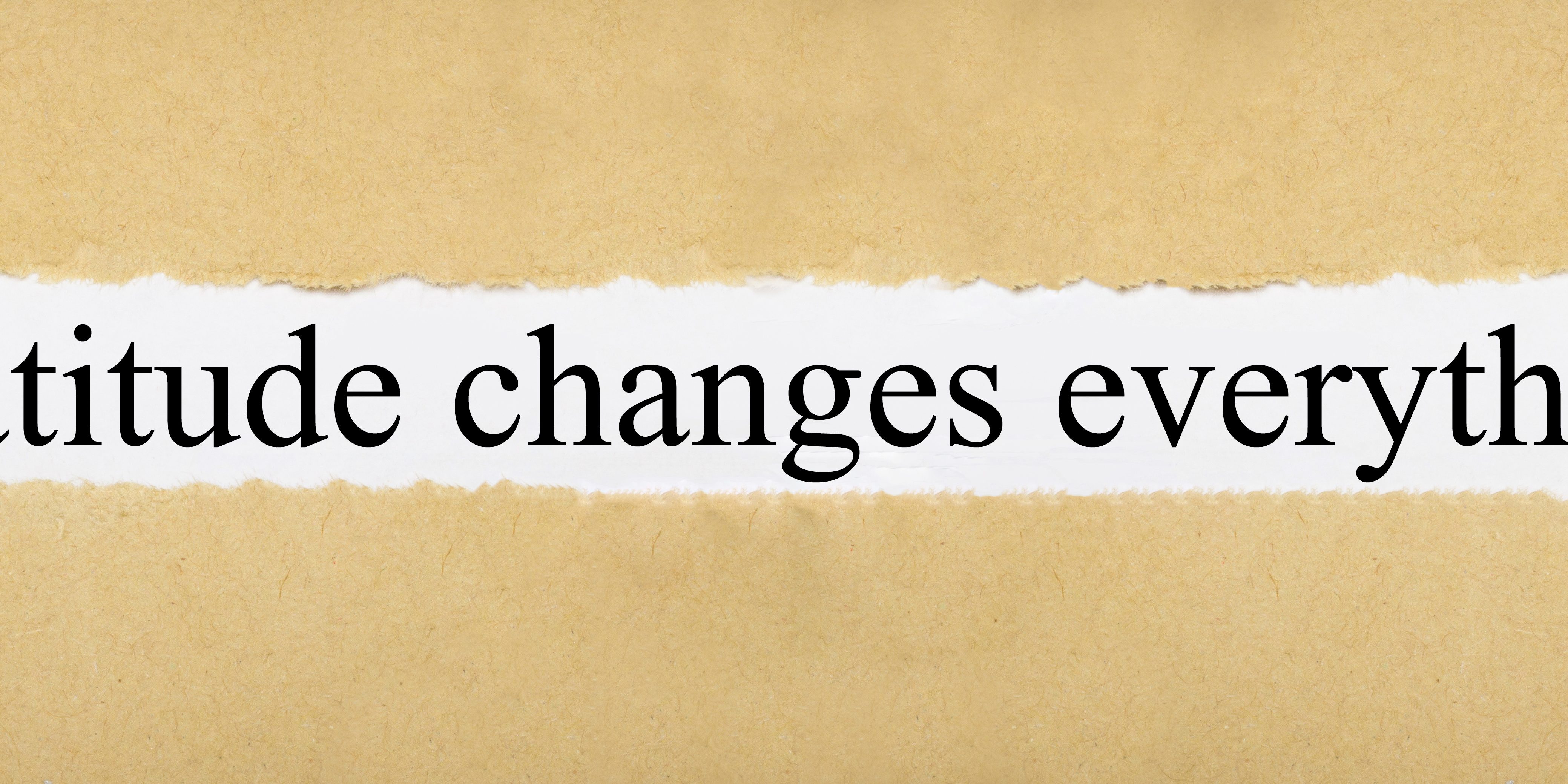 Gratitude changes everything