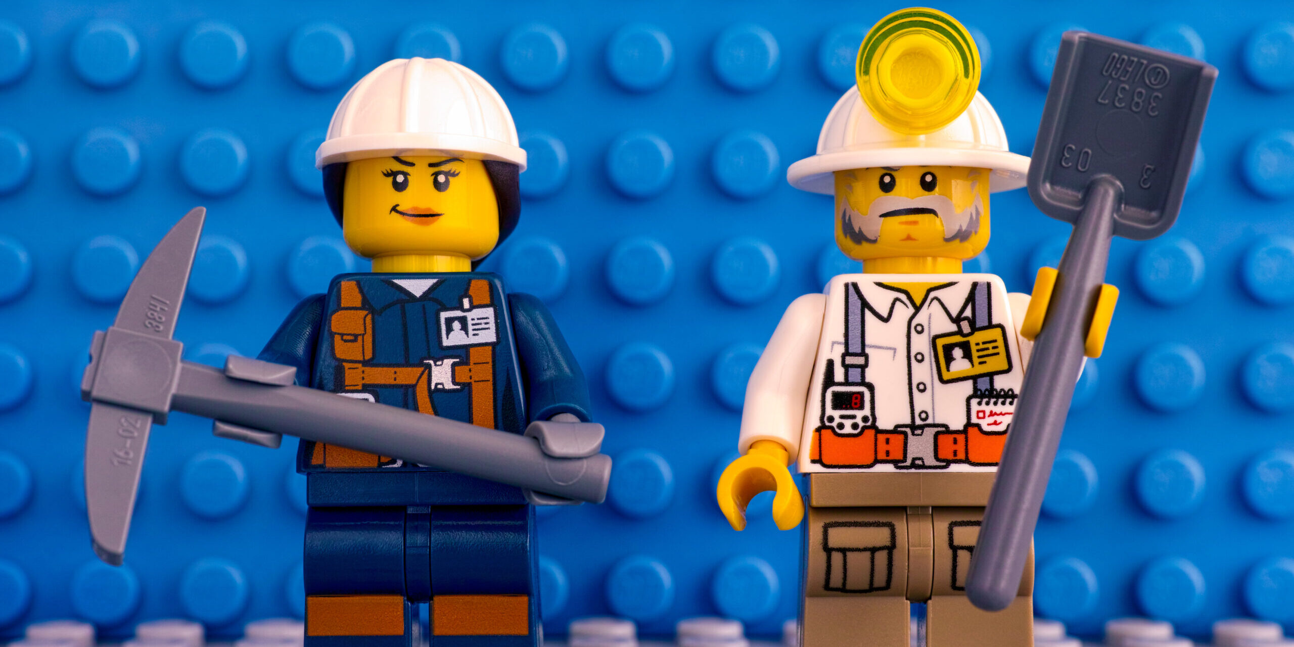 Two Lego miners